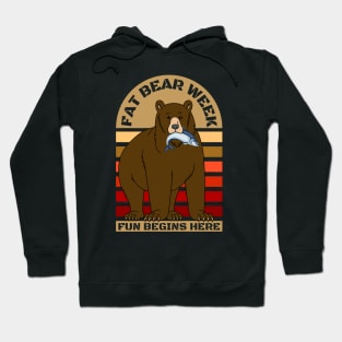 Fat Week Bear-Vintage Funny Bear Lovers Hoodie